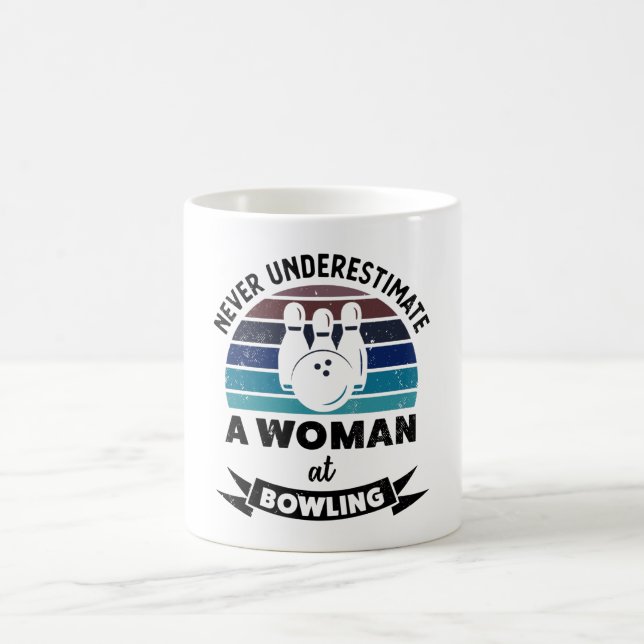 Taza De Café Mujer en Bowling, divertida bolera de regalo para  (Centro)
