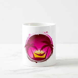 Taza De Café Mujer En Una Hamaca