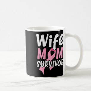 Taza De Café Mujer Esposa Madre Sobreviviente Orgullosa Apoyado