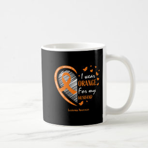 Taza De Café Mujer Esposa Que Uso Naranja Para La Leucemia De M