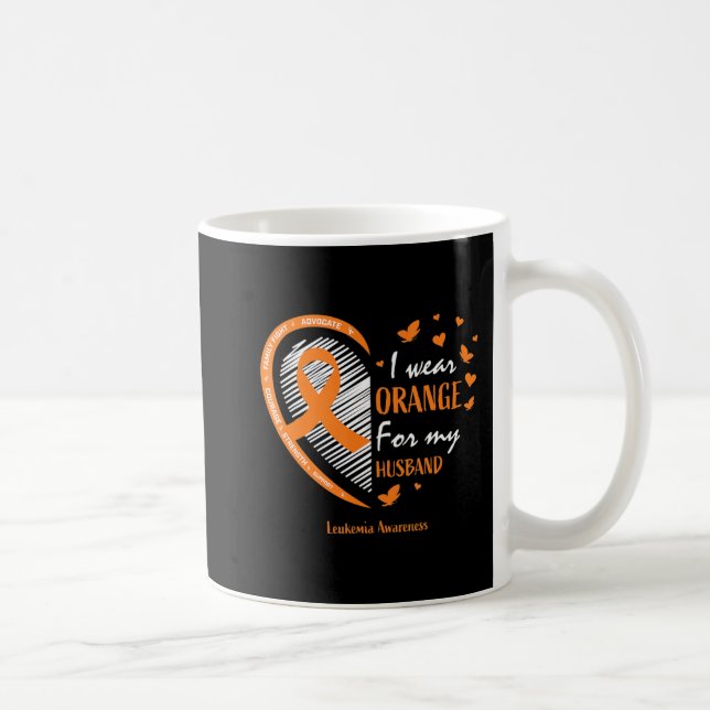 Taza De Café Mujer Esposa Que Uso Naranja Para La Leucemia De M (Derecha)