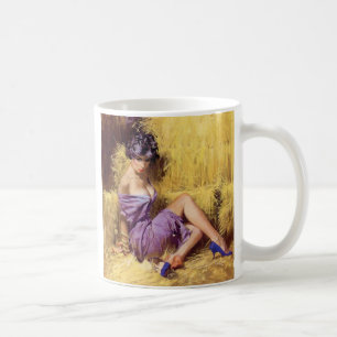 Taza De Café Mujer hermosa que es sostenida prisionera
