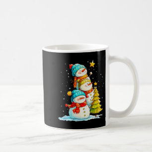 Taza De Café Mujer Hombre Niños Familia Juventud Muñeco de Niev