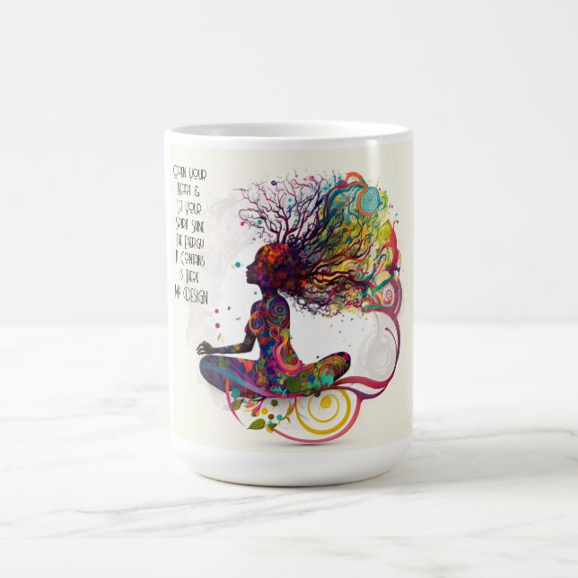 Taza De Café Mujer inspirada en el corazón abierto (Centro)
