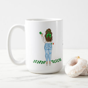 Taza De Café Mujer irlandesa con cuatro rocas de hojas