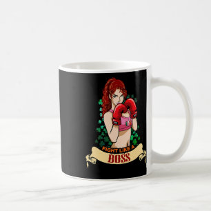 Taza De Café Mujer Irlandesa Fuerte Empoderada Boxeo Kickboxing