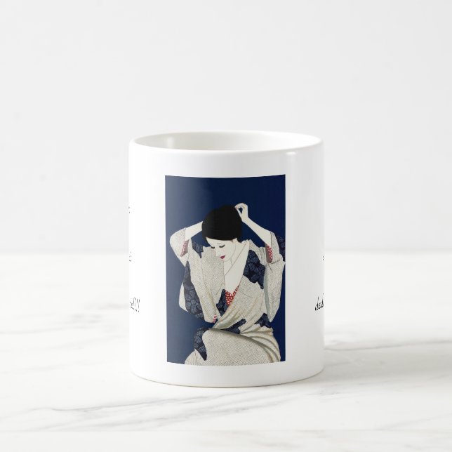 Taza De Café Mujer japonesa clásica de la señora del pelo de (Centro)