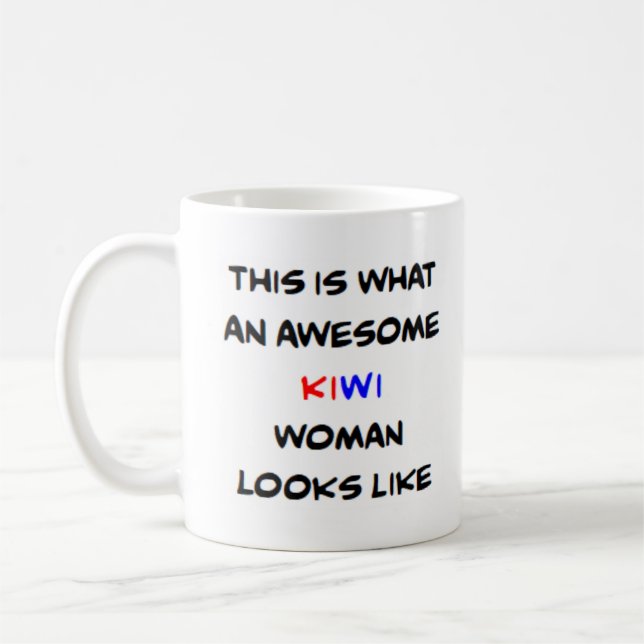 Taza De Café mujer kiwi de nueva zelanda, increíble (Izquierda)