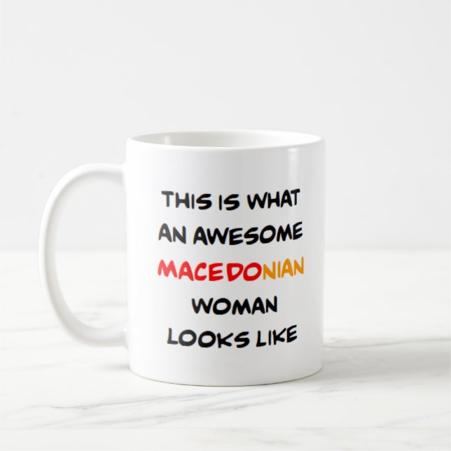 Taza De Café mujer macedonia, increíble (Izquierda)
