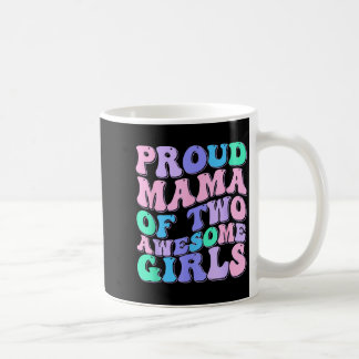 Taza De Café Mujer mamá de 2 niñas dos hijas día de la madre