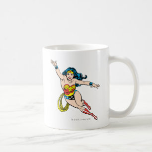 Taza De Café Mujer Maravilla Volando Hacia Adelante
