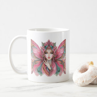 Taza De Café Mujer Mariposa