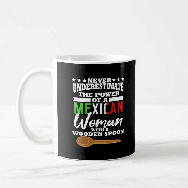 Taza De Café Mujer mexicana divertida latina regalo de mamá (Izquierda)