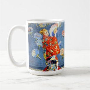 Taza De Café Mujer Monet en traje japonés