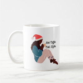 Taza De Café Mujer negra ilustró a Navidades con café Mug