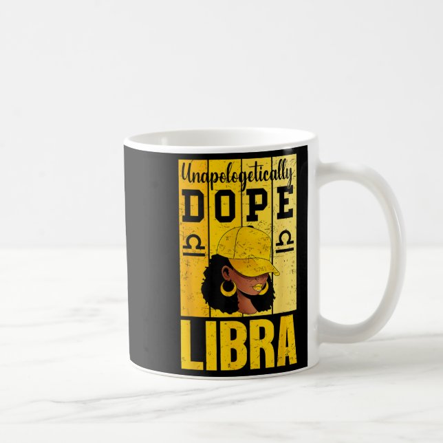 Taza De Café Mujer Negra Libra Sin Disculpas Gorra Zodiaco  (Derecha)