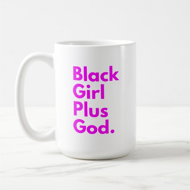 TAZA DE CAFÉ MUJER NEGRA MÁS DIOS (Izquierda)