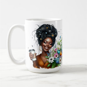 Taza De Café Mujer negra melanina hermana afroamericana mujeres