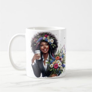 Taza De Café Mujer negra melanina hermana mujer afroamericana
