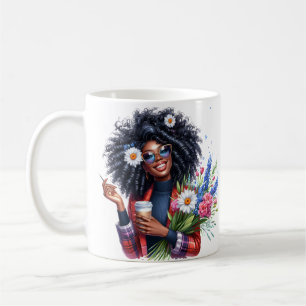 Taza De Café Mujer negra melanina hermana mujer afroamericana