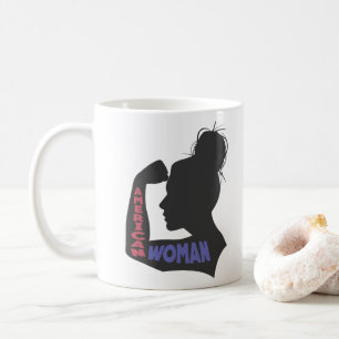 Taza De Café Mujer norteamericana gris oscuro