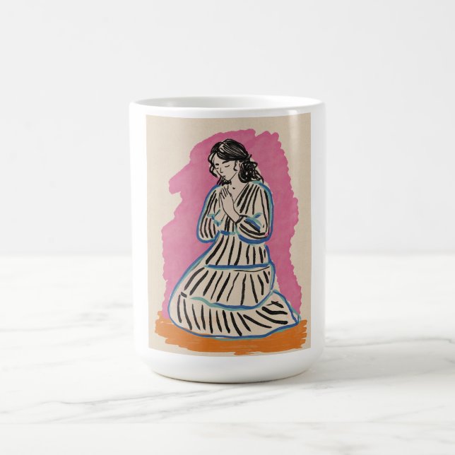 Taza De Café Mujer Orando (Centro)