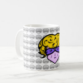 Taza De Café mujer personalizado con marca de belleza y gafas v