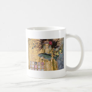 Taza De Café Mujer Piscis Vintage Gótico Clásico