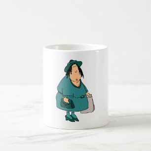 Taza De Café Mujer portando bolsas