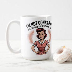 Taza De Café Mujer Retro 50s Divertida – Humor Sarcástico Vinta