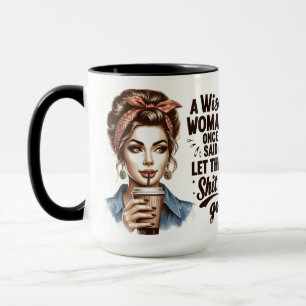 Taza de Café Mujer Retro Sassy – Frase Sarcástica