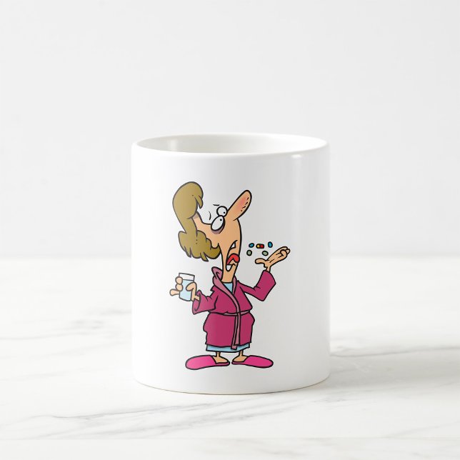 Taza De Café Mujer Tomando píldoras (Subido por el creador)