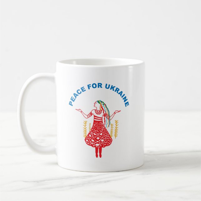 Taza De Café Mujer ucraniana - Paz para la almohadilla del rató (Izquierda)