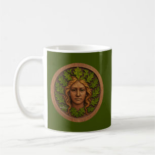 Taza De Café Mujer Verde - Madera