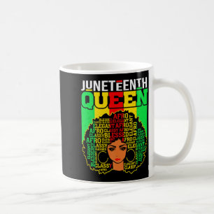 Taza De Café mujeres afro divertidas melanina juneteenth reina 