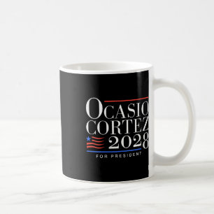 Taza De Café Mujeres Aoc para Presidente 2028 V-cuello