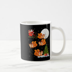 Taza De Café Mujeres Ardilla Santa Trineo Volando Divertido Mág