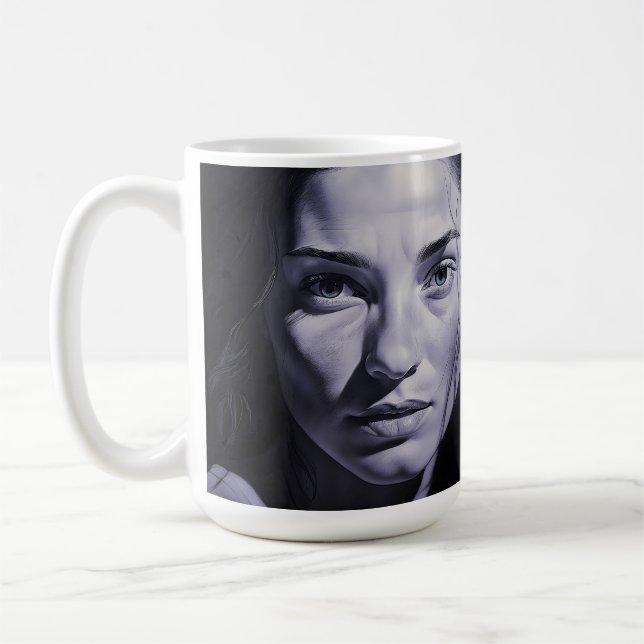 Taza De Café Mujeres "Brianna Blue" En El Carbón (Izquierda)