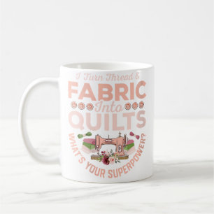 Taza De Café Mujeres Convierto Hilo Tela En Colchas Quilter Q