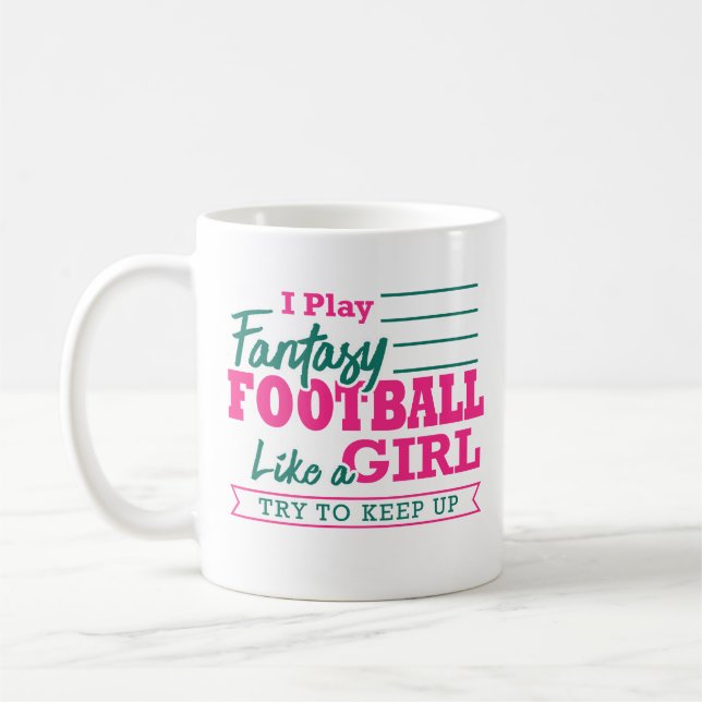 Taza De Café Mujeres del fútbol de la fantasía divertidas como (Izquierda)