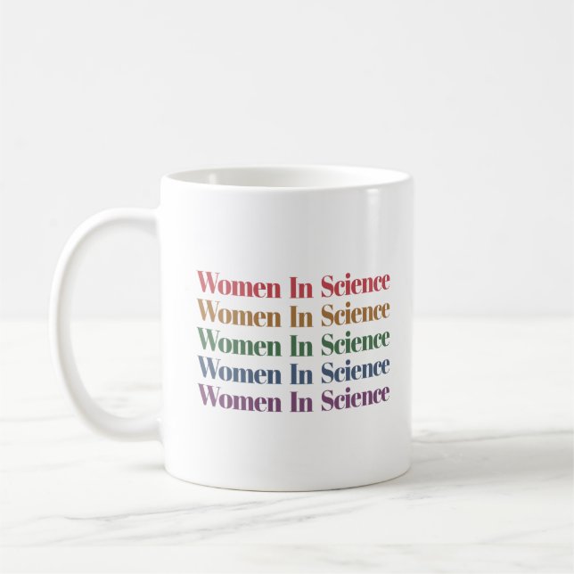 Taza De Café Mujeres En Ciencia, Maestría En Ciencia, Amante De (Izquierda)