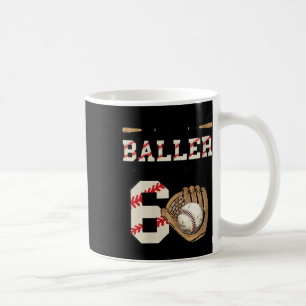 Taza De Café Mujeres Este Baller Es Hoy Día De Béisbol De 6 Año