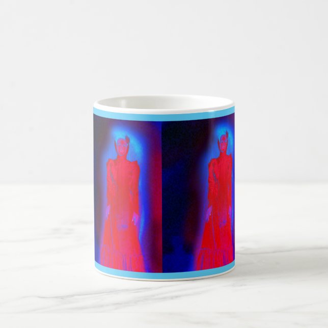 Taza De Café Mujeres fantasma de Halloween de rojo (Centro)
