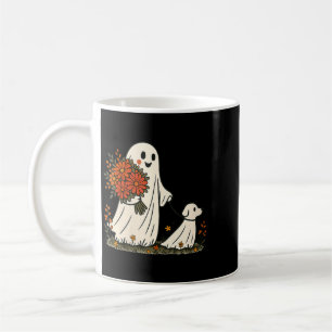 Taza De Café Mujeres fantasma paseando perro espeluznante diver