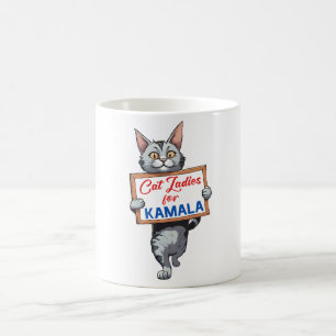 Taza De Café Mujeres gatas para kamala