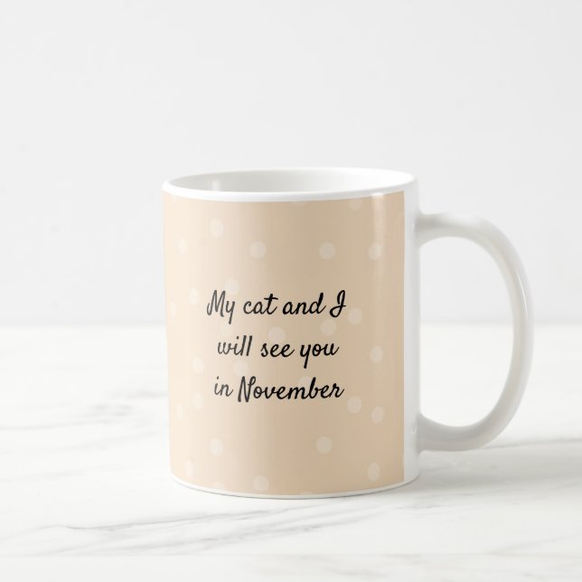 Taza De Café Mujeres gatas sin hijos votan (Derecha)