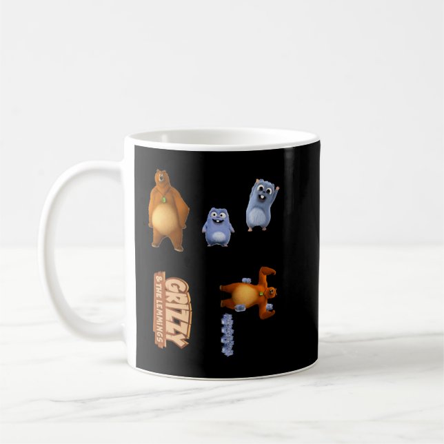 Taza De Café Mujeres Grizzy Y Lemmings Divertidos Niños Regalo  (Izquierda)