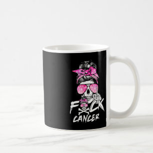 Taza De Café Mujeres guerreras del cáncer de mama Fck Riña Rosa