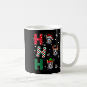 Taza De Café Mujeres Ho Ho Ho Blue Heeler Perro Coincidente Nav
