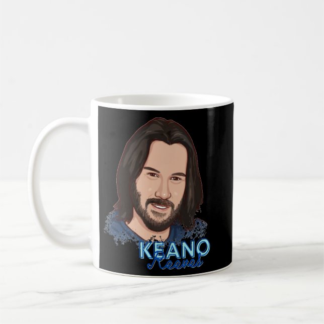 Taza De Café Mujeres Hombres Arte Keanu Lanza Regalos Guay (Izquierda)